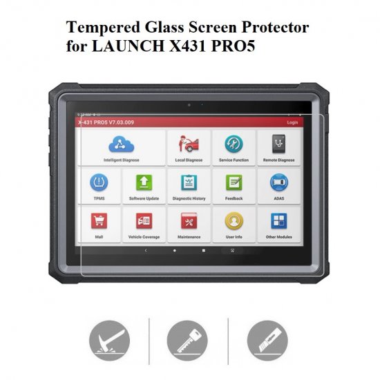 Tempered Glass Screen Protector For LAUNCH X431 PRO5 Scanner